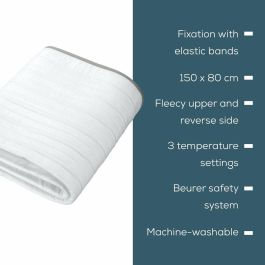 Manta Eléctrica Beurer TS17 150 x 80 cm Blanco Gris 100 % poliéster 65 W