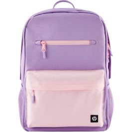 HP 7J597AA Mochila Campus 17L para Portátiles 15.6" con Bolsillo Acolchado Impermeable y Candado Rosa Lavanda