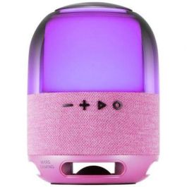 Mars gaming Altavoz Bluetooth Portátil MS-FLOWP Rosa 15W RGB 360°, Conectividad Bluetooth 5.3 y MicroSD, Sonido DeepBass