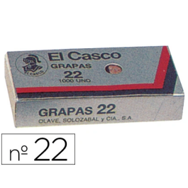 El casco Grapas nº22/6 Caja de 1000 unidades Alambre Galvanizado Patas 6mm Precio: 1.49999949. SKU: B1JF2YJTVT