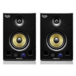 Hercules Monitor de Estudio 5 (Par) - 80W RMS (x2), 160W Pico, Biamplificado LF50W/HF30W, Woofer 5" Kevlar para Mezcla