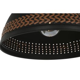 DKD Home Decor Lámpara Techo Moderno Negro Crema Metal Metal Plafón E27 50W 220V 39 x 22 x 39 cm (2 Unidades)