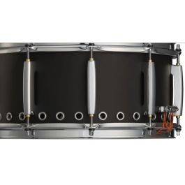 Pearl Caja Signature Matt McGuire 14x6.5" de Acero Laminado, Acabado Negro Mate, Aros SuperHoop II