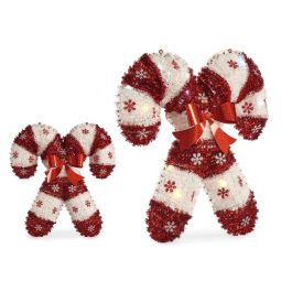 Baston Navideño Espumillon Rojo Y Blanco C Led Krist+ 47X6CM (12 Unidades) Precio: 92.69000026. SKU: B12AYHF5NL