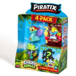 Magic Box Figura Piratix Crazy Jungle Pack 4 unidades sorpresa 13.8x10x5 cm modelos surtidos