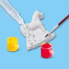 Ses Creative Kit de Manualidades Moldura y Pintura: Caballos de Fantasía. Incluye Yeso, Molde y Brillo. Crea 12 Figuras Únicas