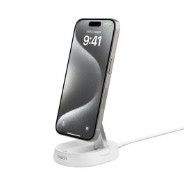 Belkin BOOST CHARGE PRO Qi2 Cargador Inalámbrico 15W sin Adaptador de Corriente para Smartphone, Blanco