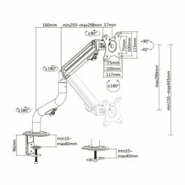 Soporte para Monitor y TV Aisens DT32TSR-139/ hasta 8kg