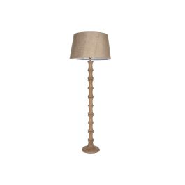 DKD Home Decor Lámpara de Pie Item Home Madera y Yute Tallada 58 x 178 x 58 cm