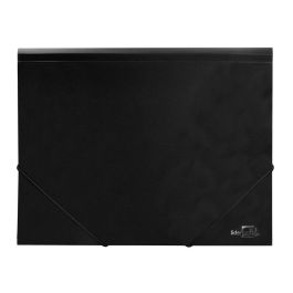 Carpeta Liderpapel Gomas Solapas 38725 Polipropileno Din A4 Negro Opaco