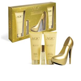 Aqc Fragrances LADY SECRET GOLD EDITION Set Regalo Mujer Eau de Toilette 100ml + 15ml, Loción y Gel Ducha 4 piezas