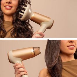 Cecotec Secador de Pelo IoniCare Power&Go Heaven 2400W Champán Plegable Difusor Iónico