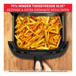 Tefal Easy Fry & Grill EY5058 - Freidora de aire caliente 4.2L para 6 personas con 8 programas: freir, asar, grill, deshidratar, 80-200°C, 1550W, Negro