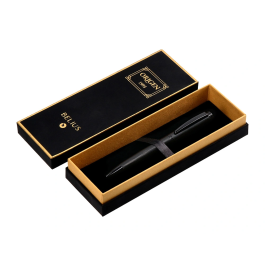 Belius Origen 1995 Bolígrafo Aluminio Textura Cepillada Negro Tinta Azul 0,8 mm Caja Diseño