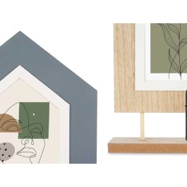 Portafotos Doble Casa Giftdecor 36x26x6 cm Madera MDF Marrón/Negro (6 Unidades) Portafotos Doble Casa Giftdecor 36x26x6 cm Madera MDF Marrón/Negro (6 Unidades)