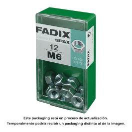Fadix Tuerca de Cinc M6, Caja con 12 Unidades