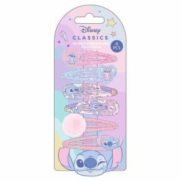 Cerdá Clips de Pelo Stitch - Set de 6 Piezas, Accesorios Infantiles, Azul