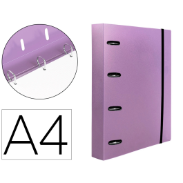 Liderpapel Carpeta con Recambio A4 Cuadro 5mm 100 Hojas 80g Polipropileno 4 Anillas 40mm Lavanda Opaco Precio: 6.50000021. SKU: B168P6ELYD