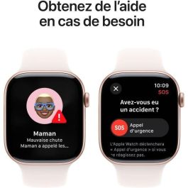 Apple Watch Series 10 GPS + Cellular - 46 mm - Caja de aluminio en oro rosa - Correa deportiva color rubor claro - M/L