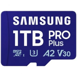 Samsung MB-MD1T0SA/EU Tarjeta de Memoria PRO Plus 1TB microSDXC UHS-I U3 V30 A2 180MB/s Precio: 134.50000025. SKU: B1B732ZEV2