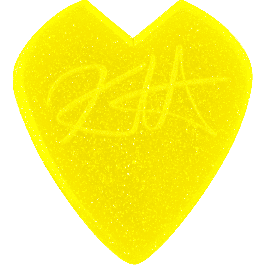 Dunlop Púas Jazz III Kirk Hammet Yellow Glitter Pack 6 Unidades