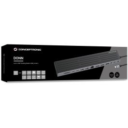 Conceptronic DONN32B Docking Station USB Tipo C 14 en 1 con 100W Power Delivery y Soporte para 3 Monitores