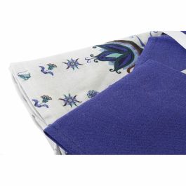 Mantel Tradicional DKD Home Decor Azul Blanco 250 x 0.5 x 150 cm Set de 9 (2 Unidades)