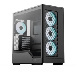 Aerocool Caja de PC D520A-BK V1, Semitorre ATX Negra con 4 Ventiladores A-RGB de 120 mm, sin Fuente de Alimentación Precio: 111.4999996. SKU: B1AKSFWEFM