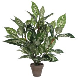 Mica Decorations Dieffenbachia Planta Artificial PVC 15.5x70cm Maceta Cerámica Gris