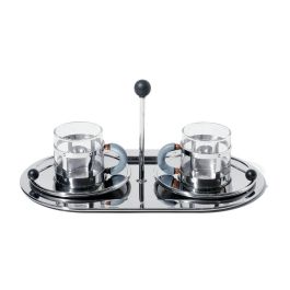 Alessi Bandeja para servir té en acero inoxidable 18/10 diseñada por Michael Graves Alessi Bandeja para servir té en acero inoxidable 18/10 diseñada por Michael Graves