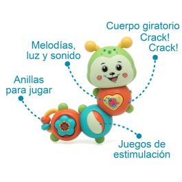 KioKids Gusano Musical Juguete para Bebés con Luces, Sonidos y Giro 360º – Estimula Habilidades Motoras +6 Meses