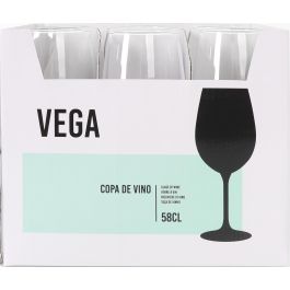 Inde - Copa de Vino Vega, 580 ml / 58 cl, Cristal, Diámetro 7.5 cm x Altura 23 cm, Peso 240 g (24 Unidades)