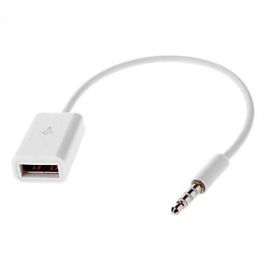 CoreParts Adaptador de Audio USB a Mini Jack 3.5mm para Coche, Hembra USB a Entrada AUX Estéreo para MP3 desde U-Disk, Blanco Precio: 2.50000036. SKU: B134TVRHHZ
