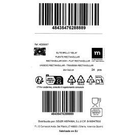 La Mediterranea Bandeja Rectangular 20 x 20.1 cm (24 Unidades)