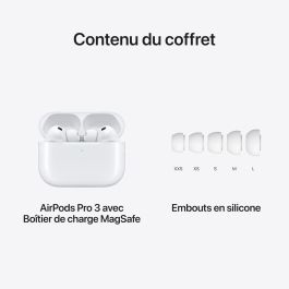 Apple AirPods Pro 3ª gen. Auriculares Inalámbricos Blancos con Cancelación de Ruido y Audio Espacial