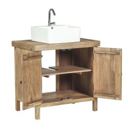 Mueble Bajo Lavabo Home ESPRIT Cerámica Madera de mango 81 X 56 X 78 CM
