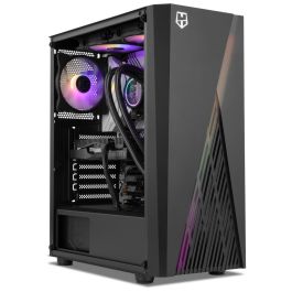 Nox Caja Ordenador Gaming Hummer Frost, Semitorre con LED ARGB Rainbow, Ventana Cristal Templado, Compatible con Gráficas Grandes