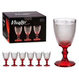 Copa Vino Vidrio Dec Puntos Pie Rojo 330Ml Vivalto 8X17CM (36 Unidades) Precio: 103.4999999. SKU: B1E8GHCRJL