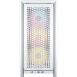 Corsair 4000D RS ARGB Blanca Caja ATX Semitorre con Panel de Vidrio Templado