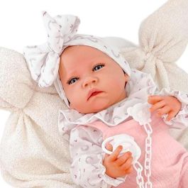 New born niña peto rosa con diadema ref: 8124-24 45 cm New born niña peto rosa con diadema ref: 8124-24 45 cm