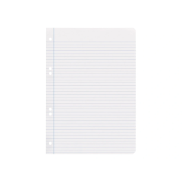 Liderpapel Recambio Cuarto 100 Hojas 60gr Horizontal con Margen 6 Taladros