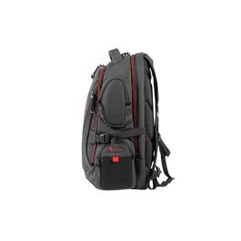 GENESIS Pallad 550 Mochila para Gaming 43,9 cm (17.3") Negro, Rojo con Compartimento para Portátil y Accesorios