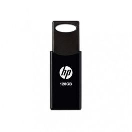 HP v212w Unidad Flash USB 2.0 de 128 GB, Tipo A, Color Negro, Diseño Deslizable con Llavero, Lectura 14 MB/s, Escritura 4 MB/s