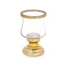Portavela Copa Dorada Giftdecor - Cristal y Acero, Oro - 12x19.5x12 cm (6 Unidades) Portavela Copa Dorada Giftdecor - Cristal y Acero, Oro - 12x19.5x12 cm (6 Unidades)