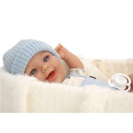 Muñecas Arias Muñeca Elegance 33 cm Gadi Azul C/Capazo Cuerpo Vinyl Niño