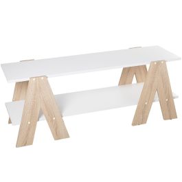 Mesa TV Alexandra House Living Blanco Marrón 120 x 46 x 38 cm Precio: 124.58999982. SKU: B13PN7NLXJ