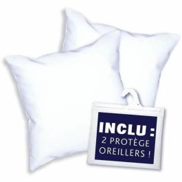 Dodo DOD3307419656116 Pack 2 Almohadas de Cama 60x60cm Relleno 100% Poliéster + 2 Fundas Protectoras Impermeables
