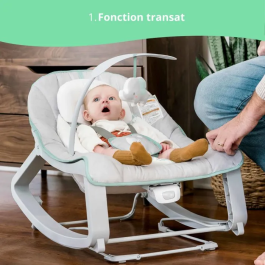 Ingenuity Bouncer 3in1 Keep Cozy - Weaver, Vibraciones Calmantes, 2 Posiciones Reclinado, Hasta 18 Kilos