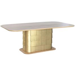 Mesa de Comedor Home ESPRIT Dorado Latón Madera de mango 210 x 110 x 76 cm Precio: 1145.50000015. SKU: B1GK5MHYE7