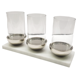 Portavela Moderno DKD Home Decor Blanco Plateado 13 x 22 x 40 cm Precio: 76.89000055. SKU: B17ZRAMC6M